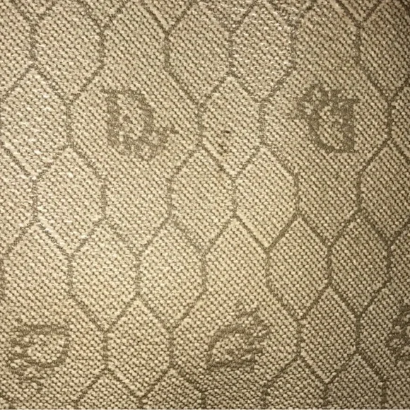 DIOR Vintage Honeycomb Zip Pouch Clutch Bag Monogram Tan - Picture 4 of 11